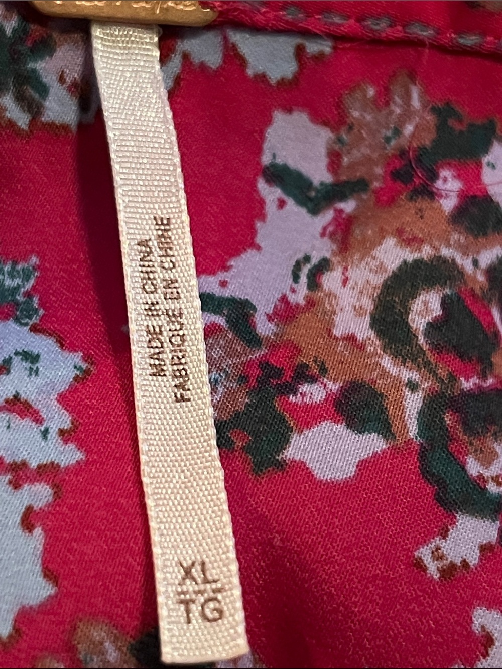 Free People Hot Pink Floral Tie-Front Blouse - Picture 5 of 7